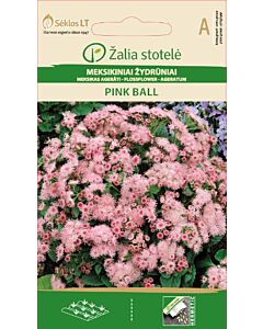 Семена Агератум Розова топка/ FLOSSFLOWER, PINK BALL / SK - 0,1 г