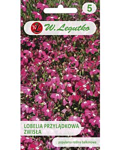 Семена Лобелия каскадна червена / Lobelia erinus var. pendula carmine-red /LG 1 оп
