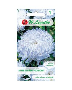 ЛГ АСТРА божур синьо-бяла Callistephus chinensis Paeony blue&white