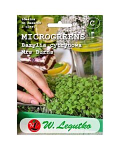 ЛГ МИКРОЗЕЛЕНИ БОСИЛЕК ЛИМОНОВ МИС БЪРНС (МИКРО РАСТЕНИЯ) Ocimum basilicum citrodora Mrs Burns