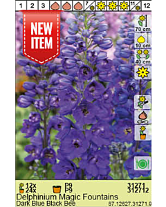 Делфиниум Dark Blue Black Bee - 1 брой