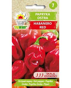 Люти чушки (червени) Habanero Red - Capsicum chinense - 0,2г