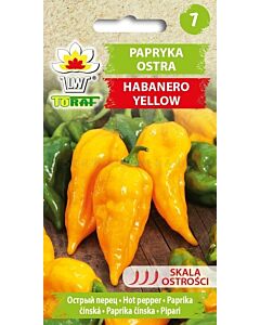 Люти чушки Хабанеро (жълти) - Capsicum chinense - 0,2г